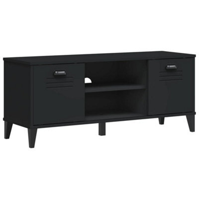 Berkfield Industrial Shoe Bench Viken Black 106X35X45 Cm Engineered Wood