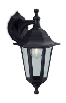 Luminosa Lighting Luminosa Malmo 1 Light Outdoor Wall Lantern - Uplight/downlight Black Resin Ip44, E27 - image 1