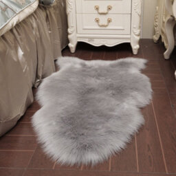 Living And Home Exquisite Luxurious Elegant Grey Irregular Soft Shaggy Rug Floor Rugs 60 X 90 Cm Decorated Any Area - thumbnail 2