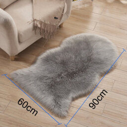 Living And Home Exquisite Luxurious Elegant Grey Irregular Soft Shaggy Rug Floor Rugs 60 X 90 Cm Decorated Any Area - thumbnail 5