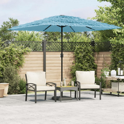 Berkfield Garden Parasol With Steel Pole Blue 248X248X248 Cm - image 1