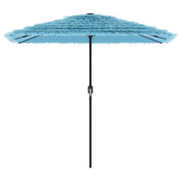 Berkfield Garden Parasol With Steel Pole Blue 248X248X248 Cm - thumbnail 4