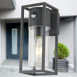 First Choice Lighting Set Of 2 Hale - Black Motion Sensor Outdoor Wall Lights - thumbnail 5