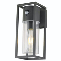 First Choice Lighting Set Of 2 Hale - Black Motion Sensor Outdoor Wall Lights - thumbnail 3