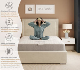 DS Living Luxe Medium Pocket Sprung Essentials Mattress - thumbnail 7