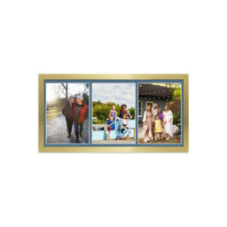 AK Frames 16X8 Dark Grey Sleek Multi Photo Frame With Pompadour Mount - Holds 3 Apertures (3X) 7X5 Photos - thumbnail 1