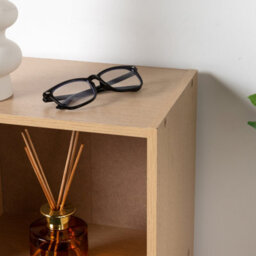 Home Treats Cube Bookshelf 3 Tier Storage Organiser Beech Wooden Shelving Display Open Bookcase For Home Living Room Office Bedro - thumbnail 8