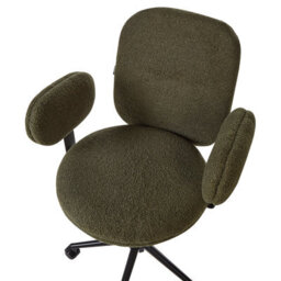 Beliani Desk Chair Moraga Boucle Dark Green - thumbnail 8
