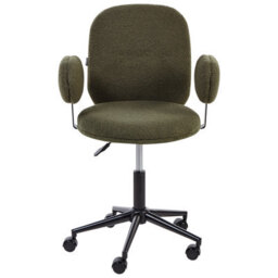 Beliani Desk Chair Moraga Boucle Dark Green - thumbnail 6
