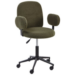 Beliani Desk Chair Moraga Boucle Dark Green - thumbnail 5