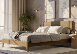 Classic Light Wooden Bed Frame - King Size - thumbnail 3