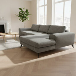 Abakus Direct Venice Chenille Corner Sofa In Charcoal Right Facing With Deep Seats And Extra-Wide Padded Arms - thumbnail 8