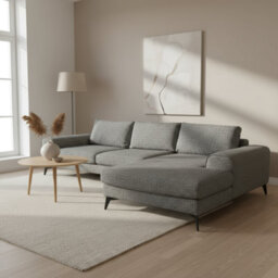 Abakus Direct Venice Chenille Corner Sofa In Charcoal Right Facing With Deep Seats And Extra-Wide Padded Arms - thumbnail 4