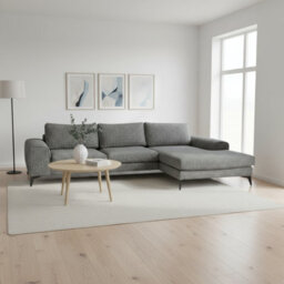 Abakus Direct Venice Chenille Corner Sofa In Charcoal Right Facing With Deep Seats And Extra-Wide Padded Arms - thumbnail 5