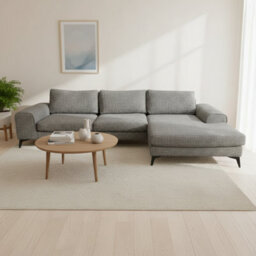Abakus Direct Venice Chenille Corner Sofa In Charcoal Right Facing With Deep Seats And Extra-Wide Padded Arms - thumbnail 6