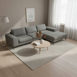 Abakus Direct Venice Chenille Corner Sofa In Charcoal Right Facing With Deep Seats And Extra-Wide Padded Arms - thumbnail 2