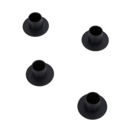 Living And Home Set Of 4 Black Iron Candle Holders Round Base Painted Iron Tealight Stands For Wedding Dining Decor - thumbnail 5