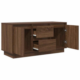 Walplus Tv Cabinet With Led Lights Brown Oak 100X41X50 Cm - thumbnail 6