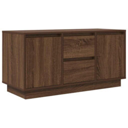 Walplus Tv Cabinet With Led Lights Brown Oak 100X41X50 Cm - thumbnail 3