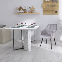 Simpa 2Pc Grey Velvet Modern Contemporary Tub Accent Dining Chairs - thumbnail 7
