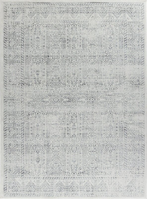 Livabliss Floransa-Vintage Grey Ivory Traditional Boho Living Dining Bedroom Rug 120 X 170 Cm Easy Care, Non Shedding - image 1
