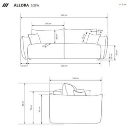 Allora Cream Velvet Sofa Bed With Storage And Sleep Function - thumbnail 9