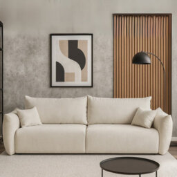 Allora Cream Velvet Sofa Bed With Storage And Sleep Function