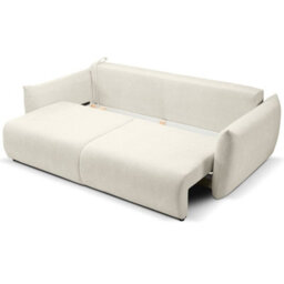 Allora Cream Velvet Sofa Bed With Storage And Sleep Function - thumbnail 4