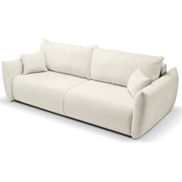 Allora Cream Velvet Sofa Bed With Storage And Sleep Function - thumbnail 2