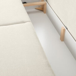 Allora Cream Velvet Sofa Bed With Storage And Sleep Function - thumbnail 5