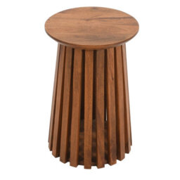 Buttercup Farm Slatted Side Table - Mango Wood - L35 X W35 X H55 Cm - thumbnail 3