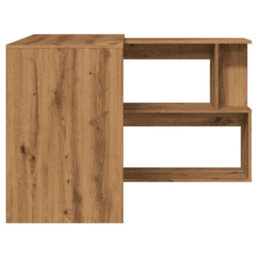 Berkfield Corner Desk Artisan Oak 200.5X50X76 Cm Engineered Wood - thumbnail 5