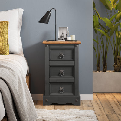 Mercers Furniture Corona Charcoal Narrow Bedside - image 1