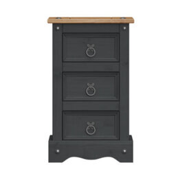 Mercers Furniture Corona Charcoal Narrow Bedside - thumbnail 3