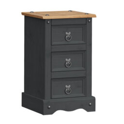 Mercers Furniture Corona Charcoal Narrow Bedside - thumbnail 2
