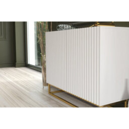 Creative Furniture Ripple Sideboard 100Cm - White With Fluted Doors - thumbnail 4