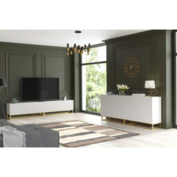 Creative Furniture Ripple Sideboard 100Cm - White With Fluted Doors - thumbnail 7