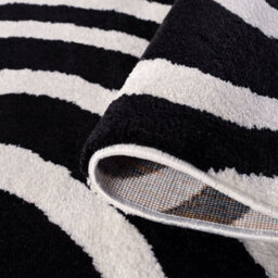 The Rugs Joli Black And White Striped Rug Soft Dense Pile Easy To Clean And Pet Friendly For Living Rooms And Bedrooms - thumbnail 6
