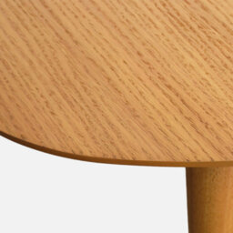 Sweeek - Oval Extendable Dining Table Rubberwood And Oak Veneer 4-6 Seats Natural 140X100X75 Cm - Lisa - thumbnail 5