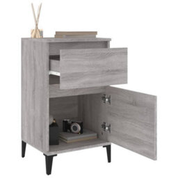 Berkfield Bedside Cabinet Grey Sonoma 40X35X70 Cm - thumbnail 5