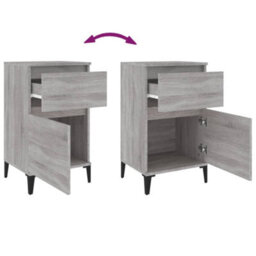 Berkfield Bedside Cabinet Grey Sonoma 40X35X70 Cm - thumbnail 9