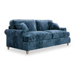 Alfie Navy Blue 3 Seater Sofa For Living Room - Fully Assembled By Roseland Furniture - thumbnail 3