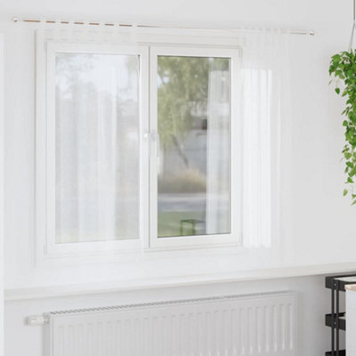 Berkfield Curtains With Curtains 2 Pcs White Polyester - image 1