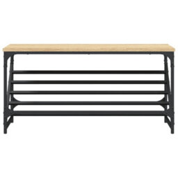 Berkfield Shoe Rack Sonoma Oak 90X30X45 Cm Engineered Wood - thumbnail 4