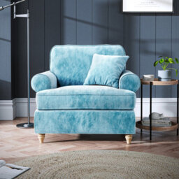 Alfie Lagoon Armchair For Living Room - Fully Assembled By Roseland Furniture - thumbnail 2