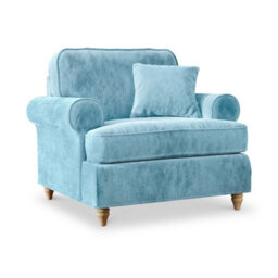 Alfie Lagoon Armchair For Living Room - Fully Assembled By Roseland Furniture - thumbnail 1