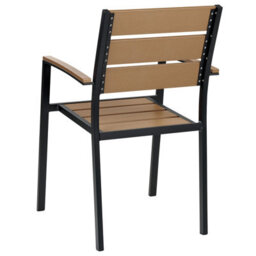 Beliani Set Of 6 Garden Chairs Vernio Brown/ Black - thumbnail 6