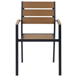 Beliani Set Of 6 Garden Chairs Vernio Brown/ Black - thumbnail 5