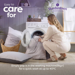 Slumberdown Coverless Duvet Double 10.5 Tog 2N1 Design Matching Pillow Case Reversible All Year Round Embossed Cover Washable - thumbnail 9
