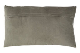 Orsina Plush Grey Rectangular Cushion,soft Velvet Pillow With Faux Snake Strip,headrest Pad In Dual Shades Of Grey - thumbnail 2